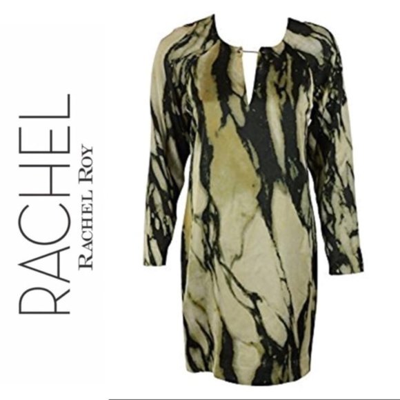 Rachel Roy Shift Dress Green & Black.  M - Picture 3 of 3